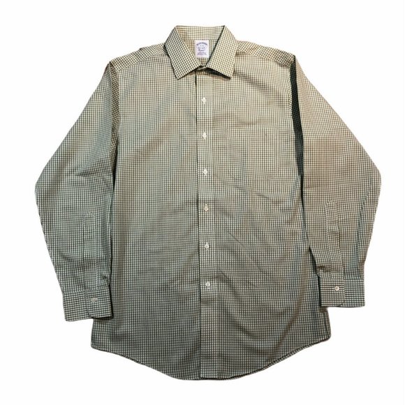 Brooks Brothers 1818 Classic Plaid Dress Shirt Men
